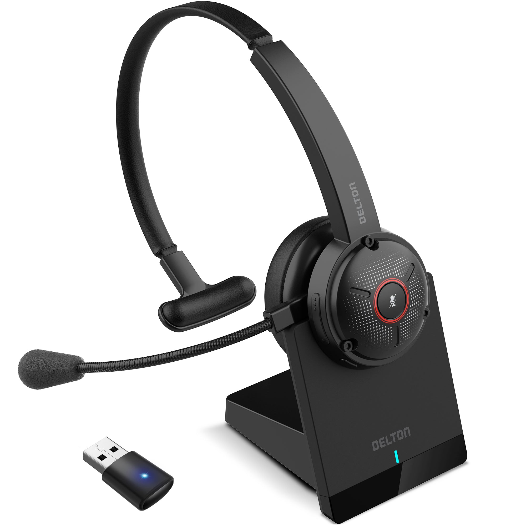 Delton 50X Wireless Noise Canceling Bluetooth Computer On Ear Headset