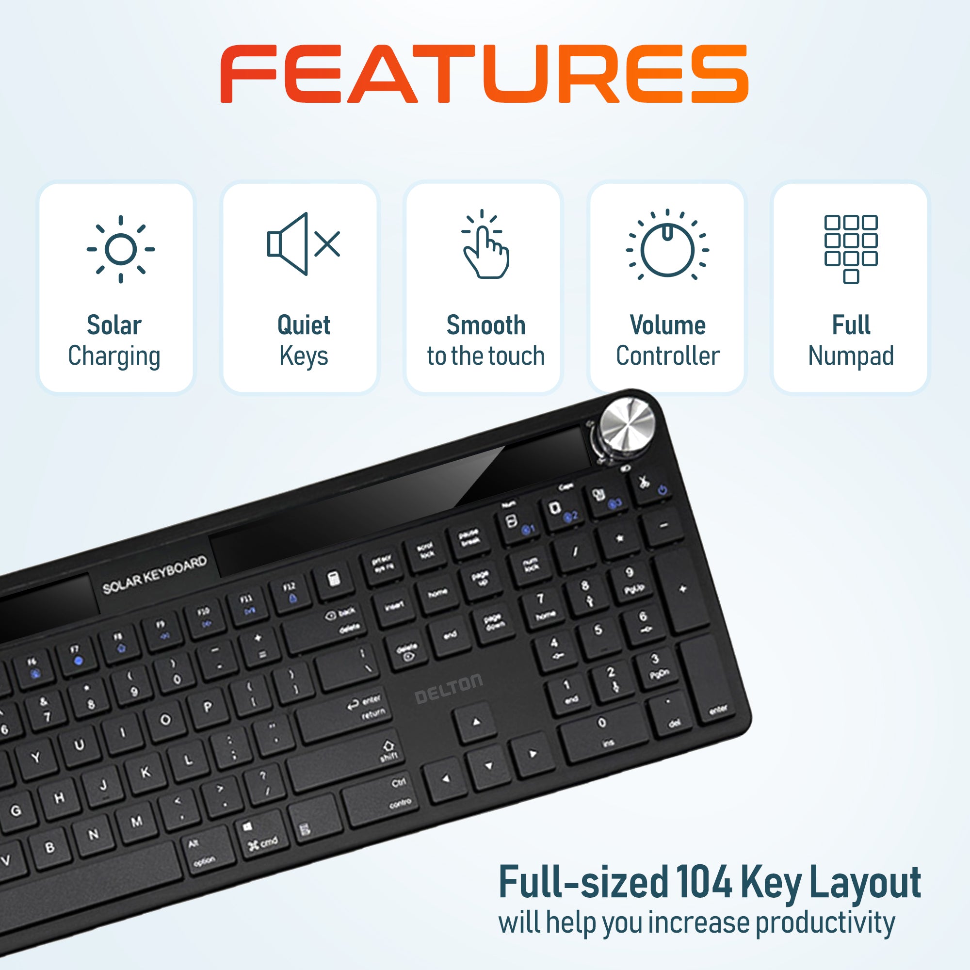 Delton KB90 Solar Keyboard