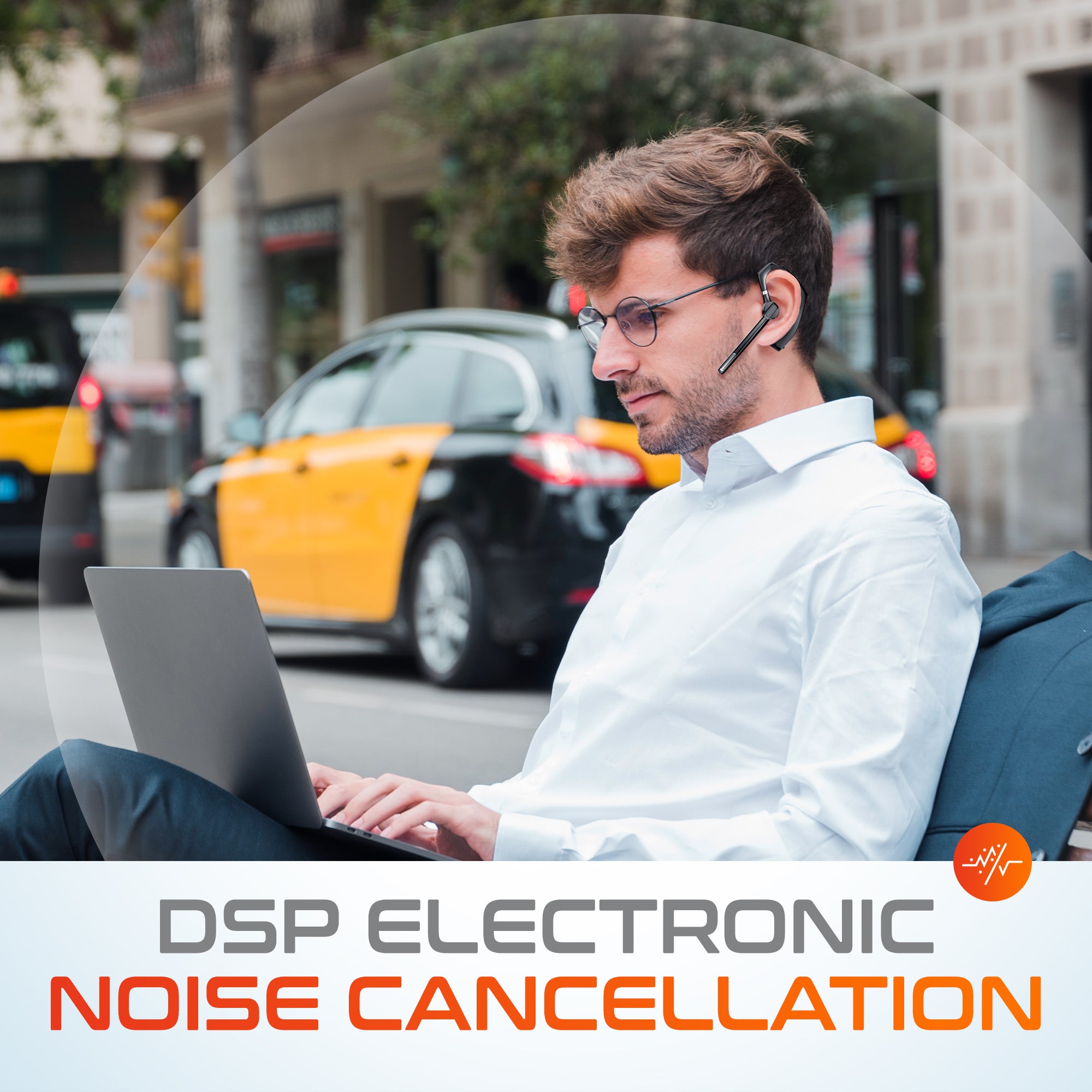 Delton 95X Wireless Noise Canceling Bluetooth Headset/Headphone and Charging Case