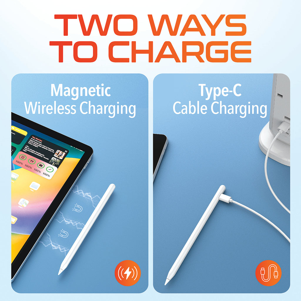 Delton AP7 Stylus Pen for iPad, Wireless Magnetic Charging