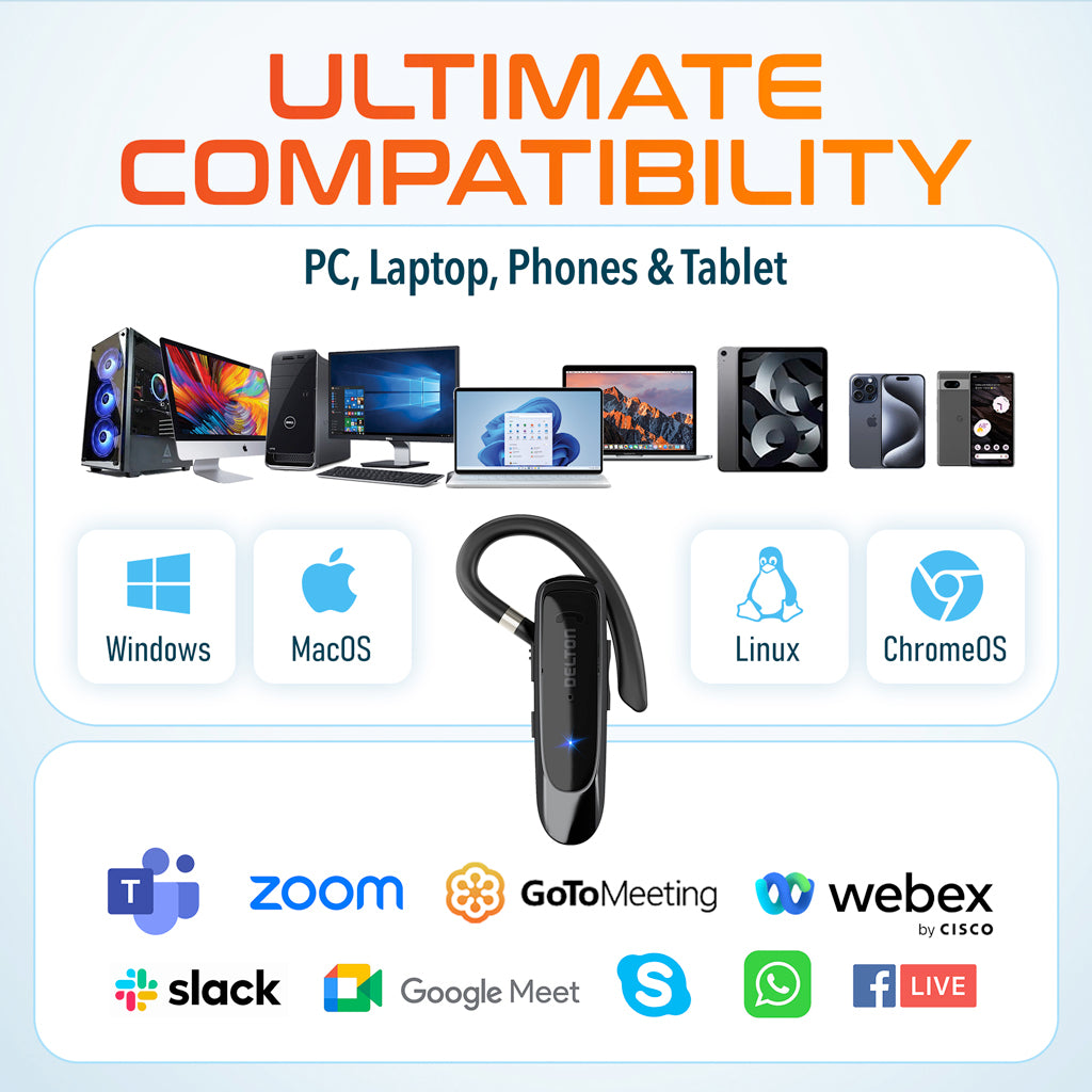 Delton 22X Noise Canceling Bluetooth Computer Headset