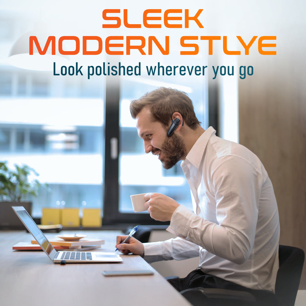 Delton 87X Wireless Single Ear Bluetooth Computer Headset with Microphone & USB Dongle