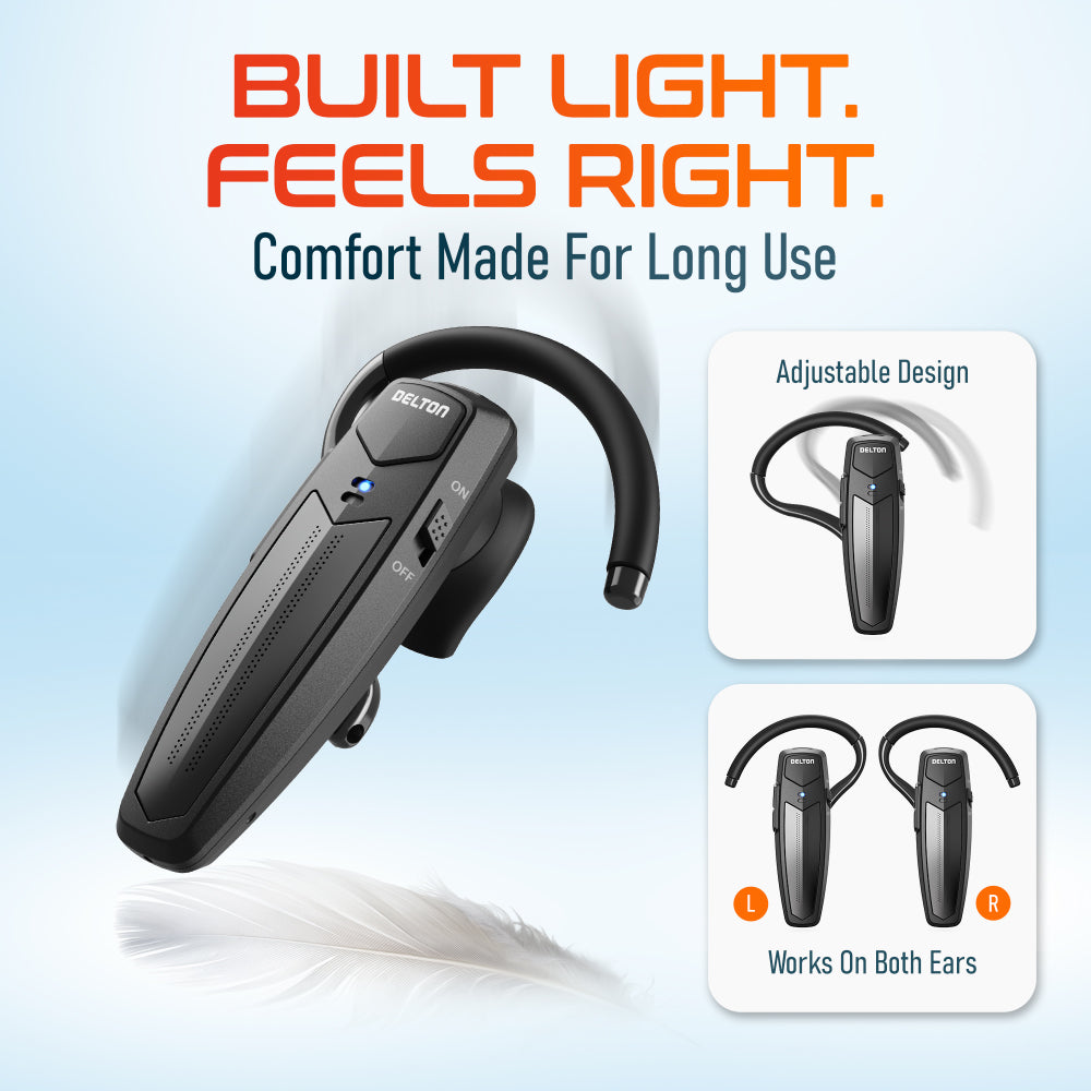 Delton 87X Wireless Single-Ear Bluetooth Computer Headset with Mic