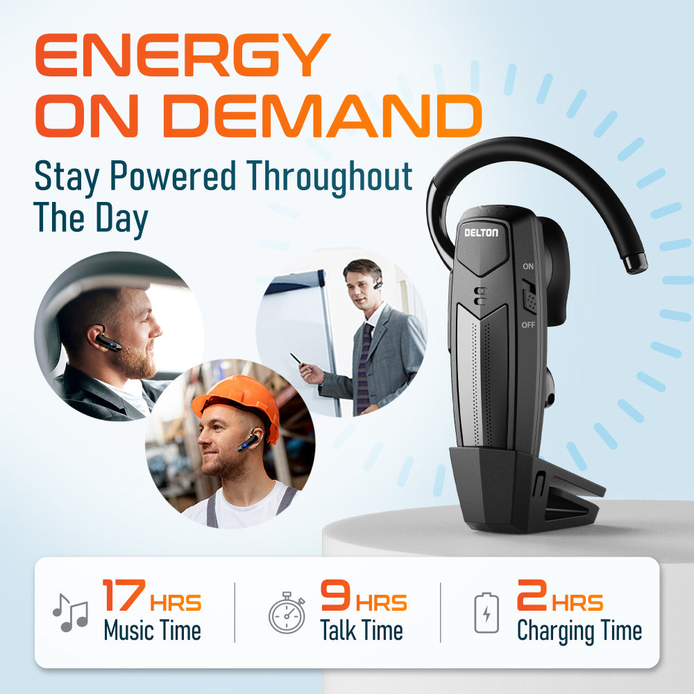 Delton 87X Wireless Single-Ear Bluetooth Computer Headset with Mic