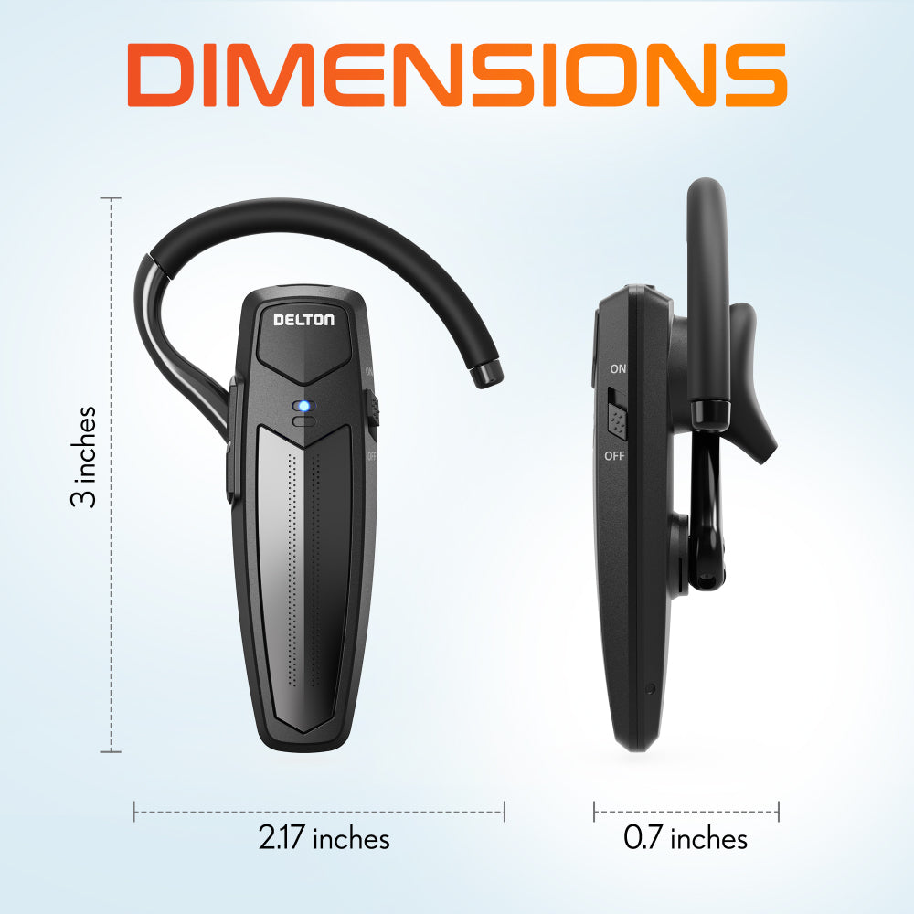 Delton 87X Wireless Single-Ear Bluetooth Computer Headset with Mic