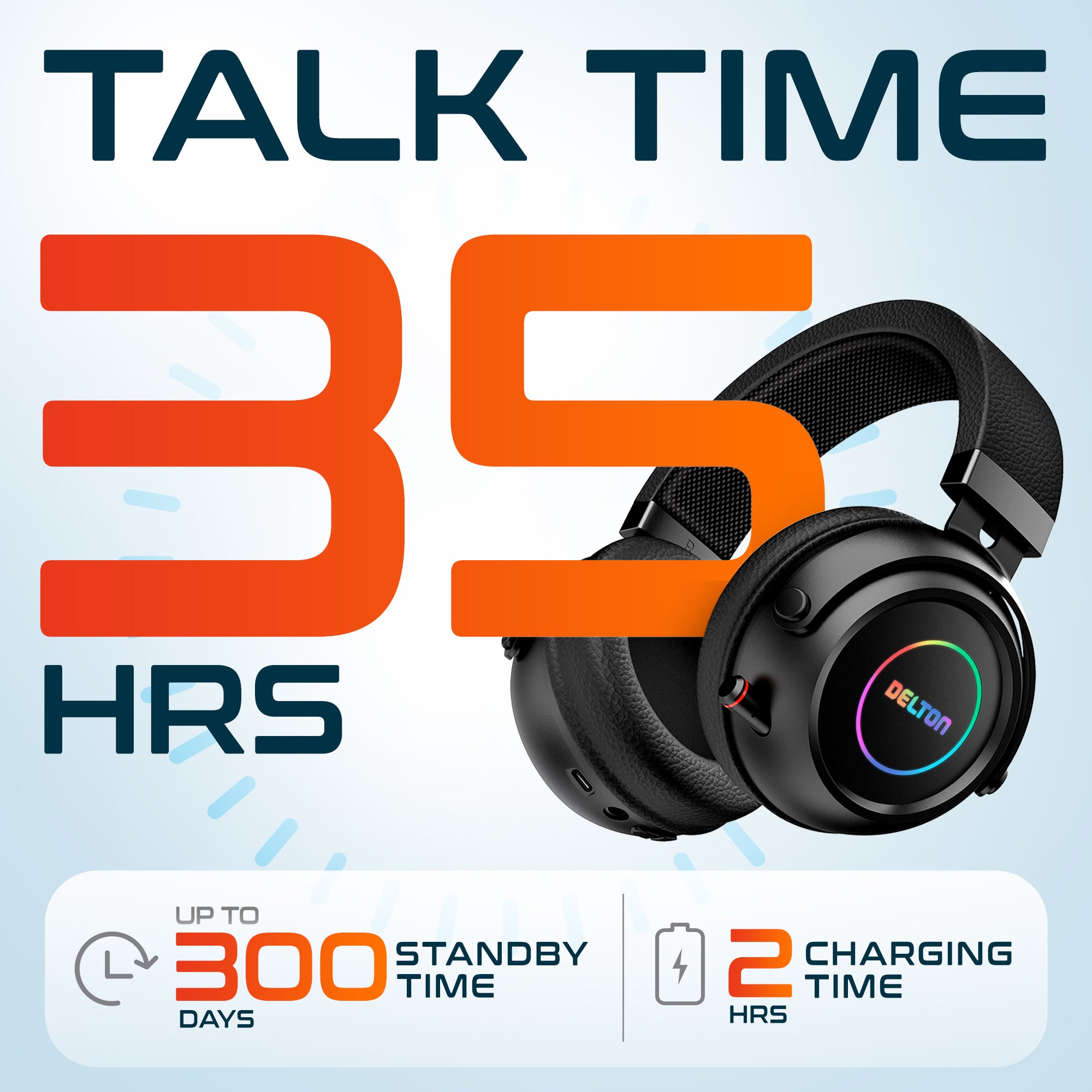 Delton G520 Wireless Bluetooth Noise Canceling Headphones/Headset