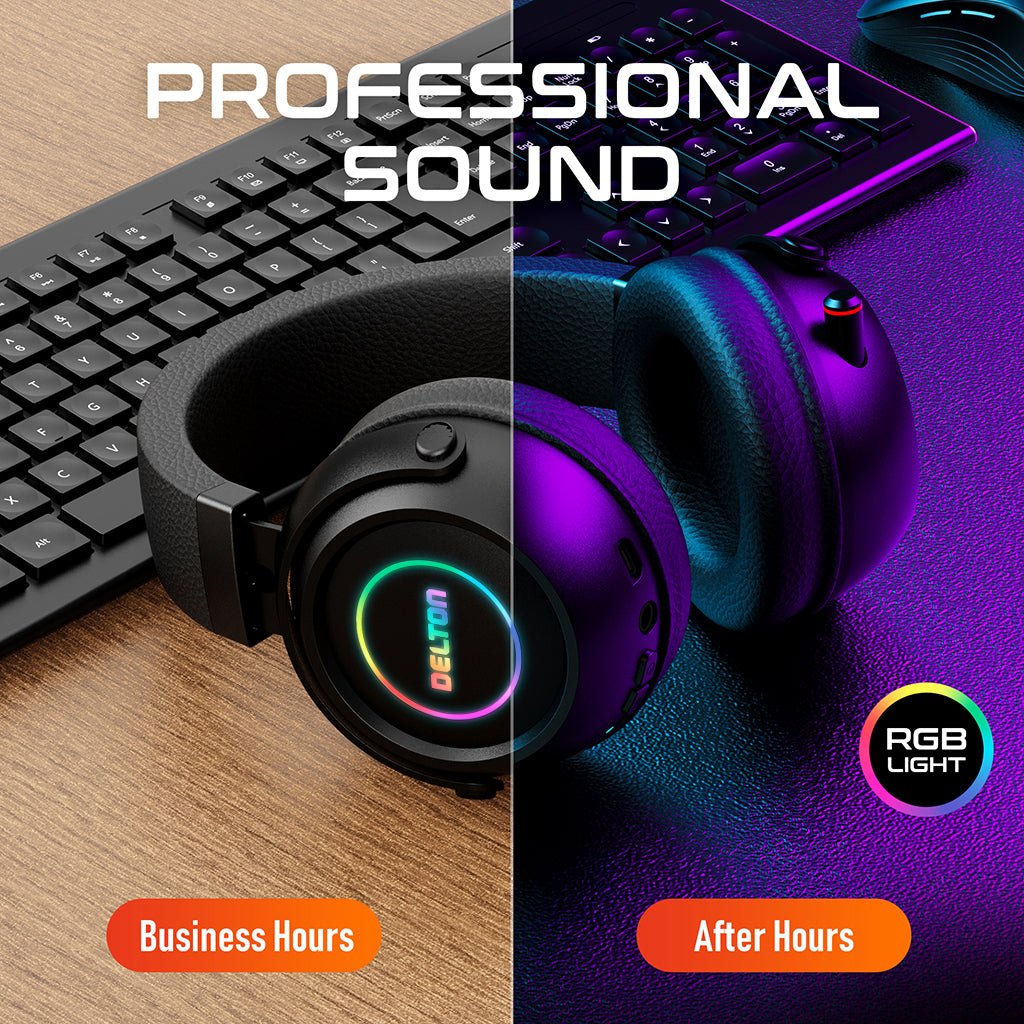 Delton G520 Wireless Bluetooth Noise Canceling Over-Ear Headphones