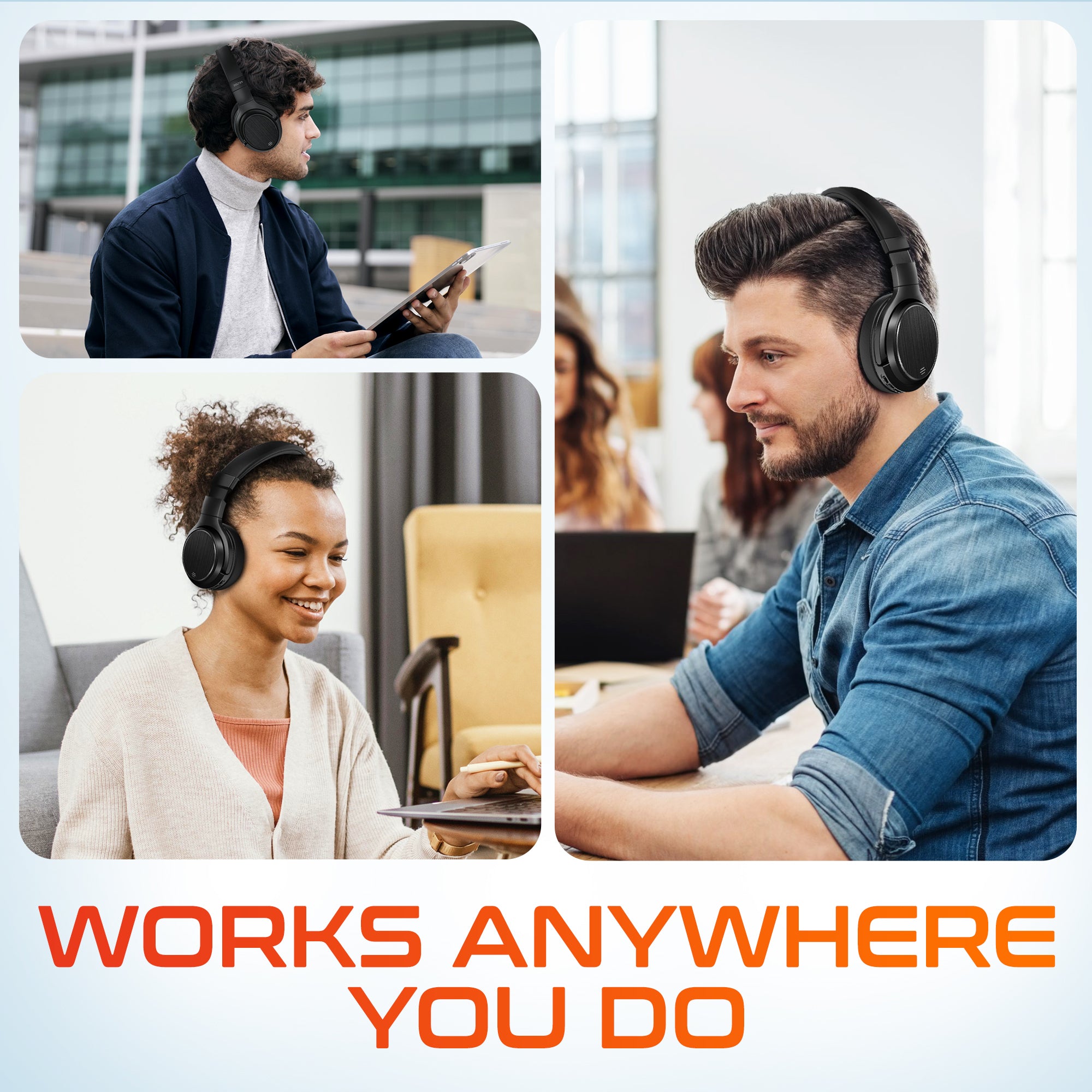 Delton M101 Wireless Bluetooth Active Noise Canceling Stereo Business/Gaming Headset