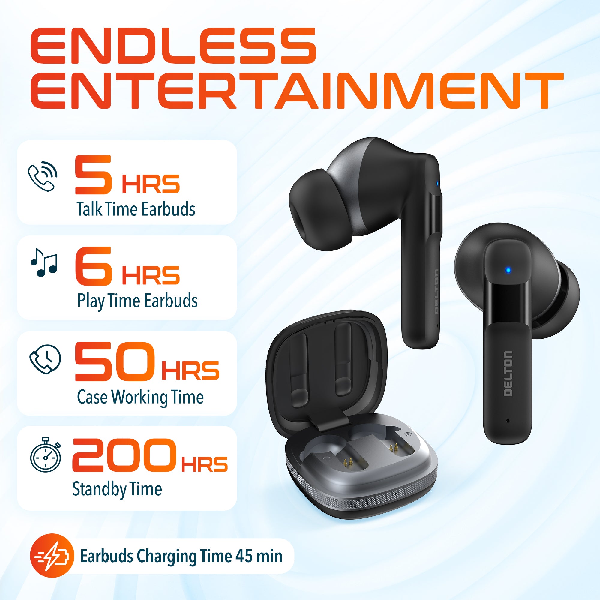 Delton T50 Bluetooth Earpiece/Headphone with Noise-Cancelling Mic & Clear Audio
