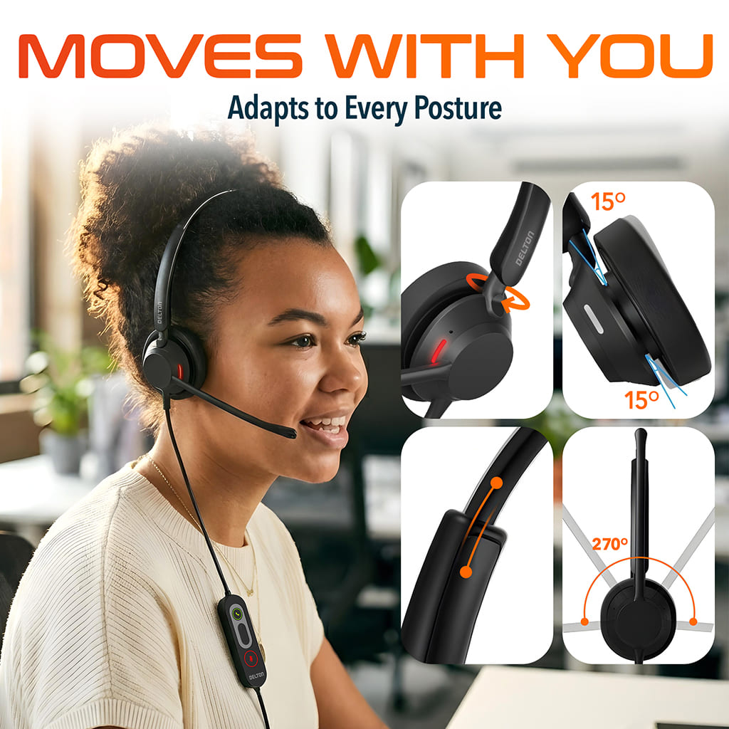 Delton 62Y On-Ear Noise-Cancelling Computer Headset