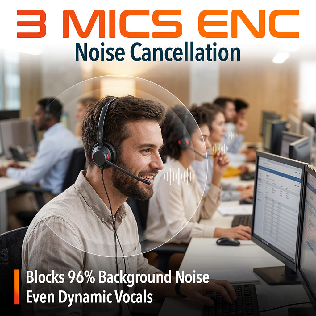 Delton 62Y On-Ear Noise-Cancelling Computer Headset