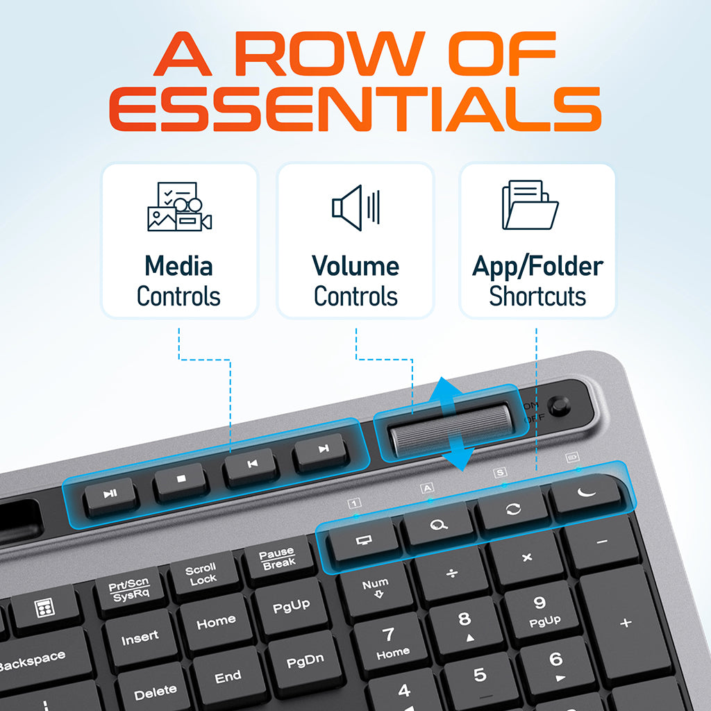 Delton T42 Wireless Keyboard with Tablet Holder Mouse Combo