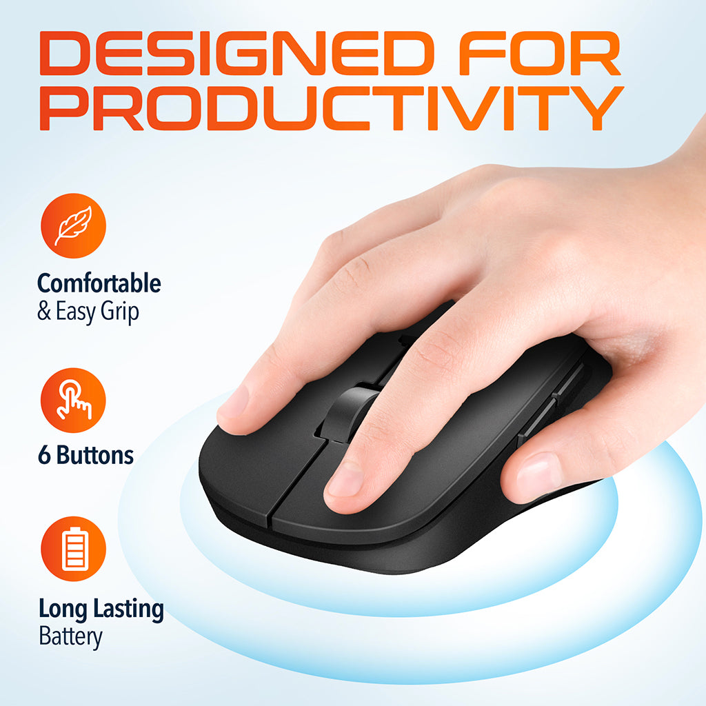 Delton T42 Wireless Keyboard with Tablet Holder Mouse Combo