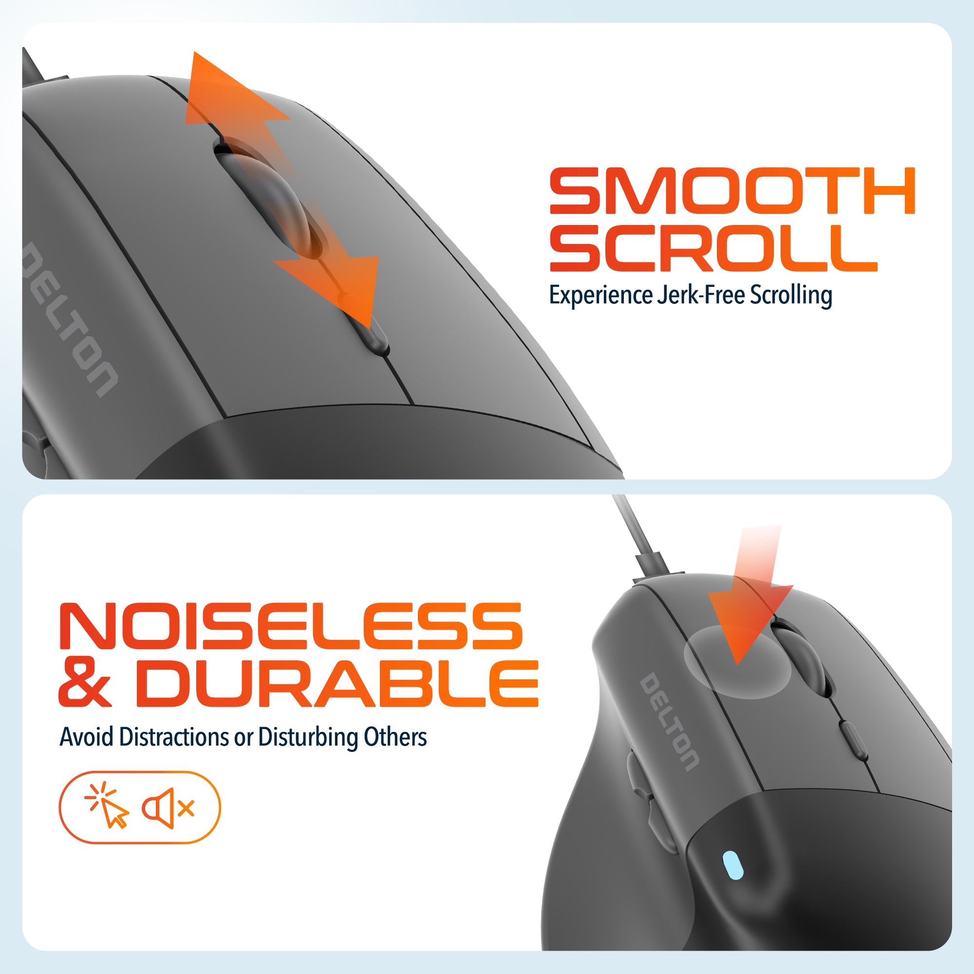 Delton KB250 Ergonomic Wired Keyboard & Mouse Combo