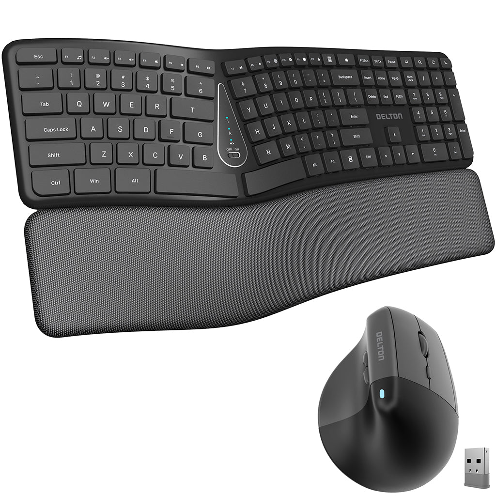 Delton’s KB250 Ergonomic Wireless Computer Keyboard & Mouse Combo