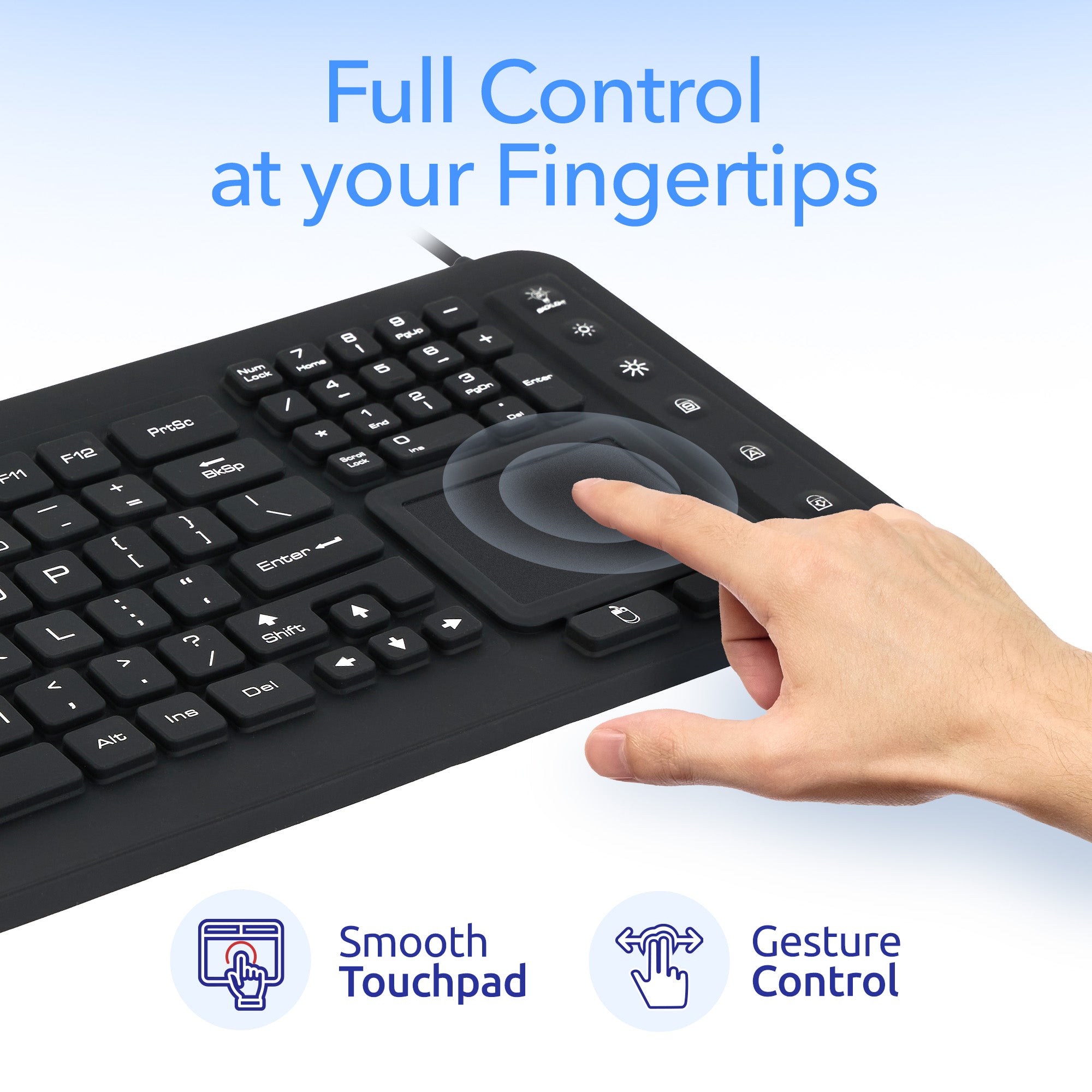 Delton M70/M41 Medical Grade Airtight Waterproof USB Backlit Computer Keyboard & Mouse
