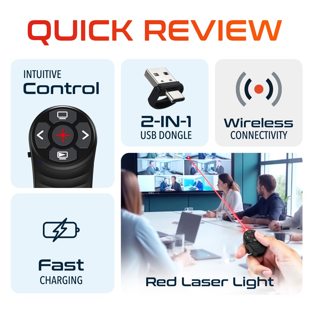 Delton P48 Wireless Presentation Finger Laser Pointer