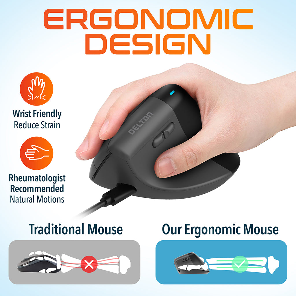 Delton S38 Vertical Ergonomic Mouse