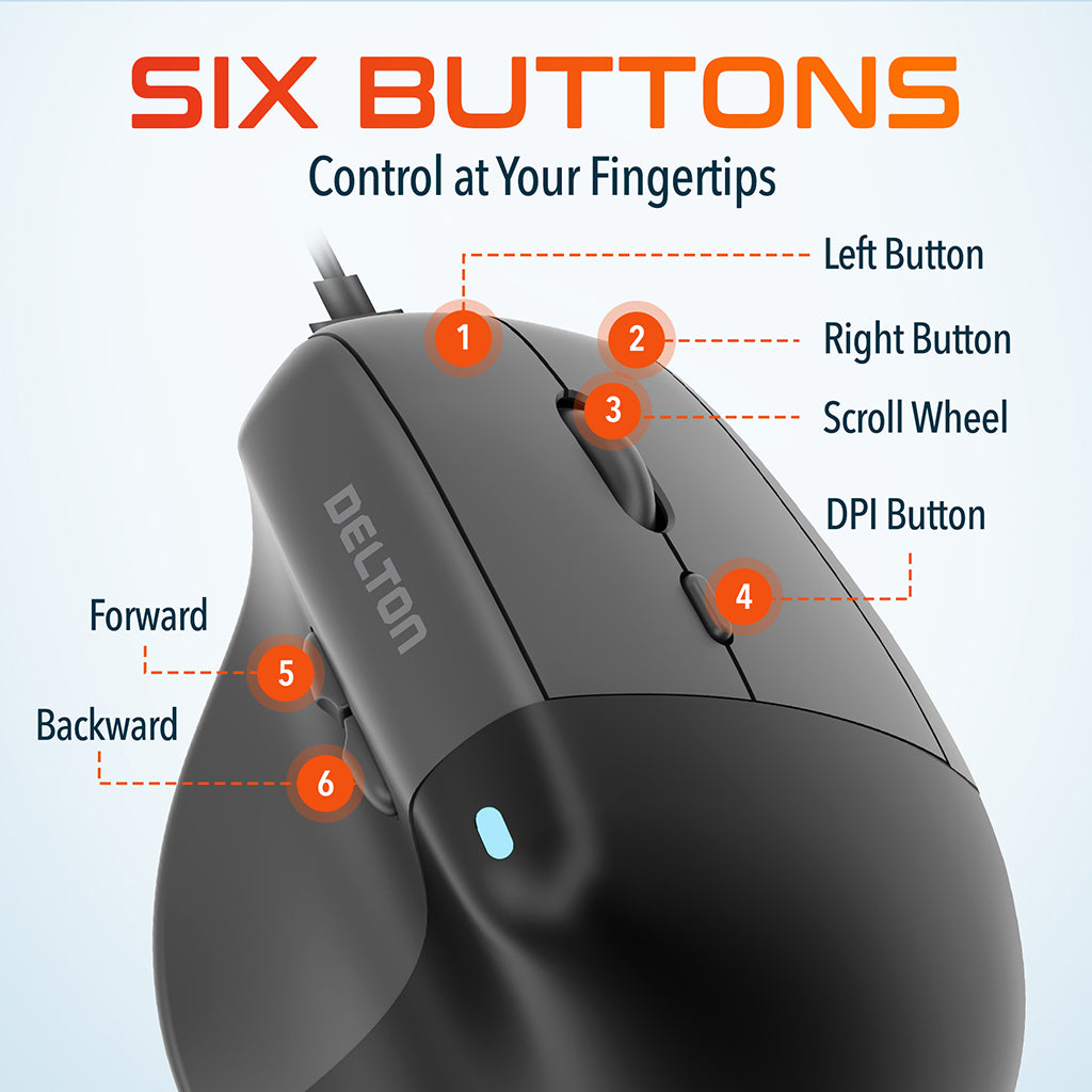 Delton S38 Vertical Ergonomic Mouse
