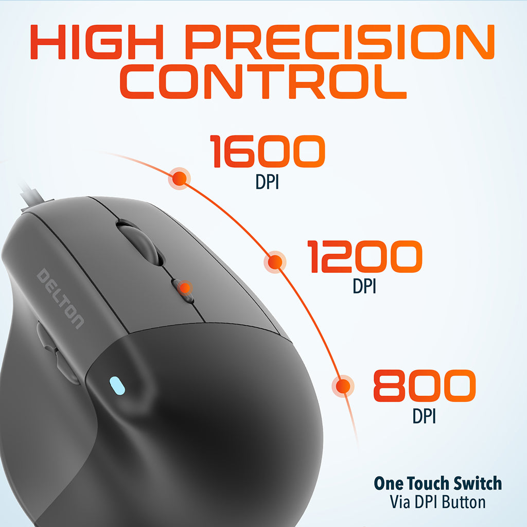Delton S38 Vertical Ergonomic Mouse
