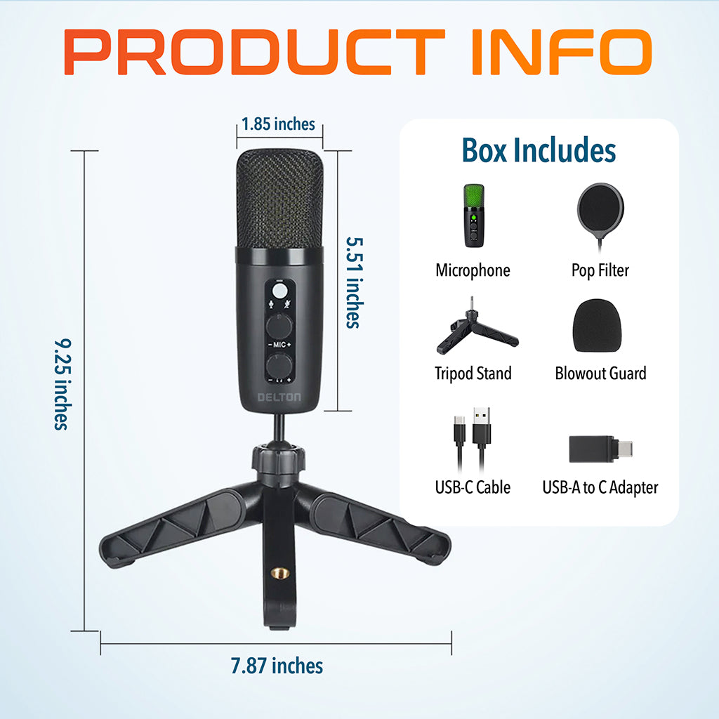Delton U3000 Noise Canceling Condenser Microphone