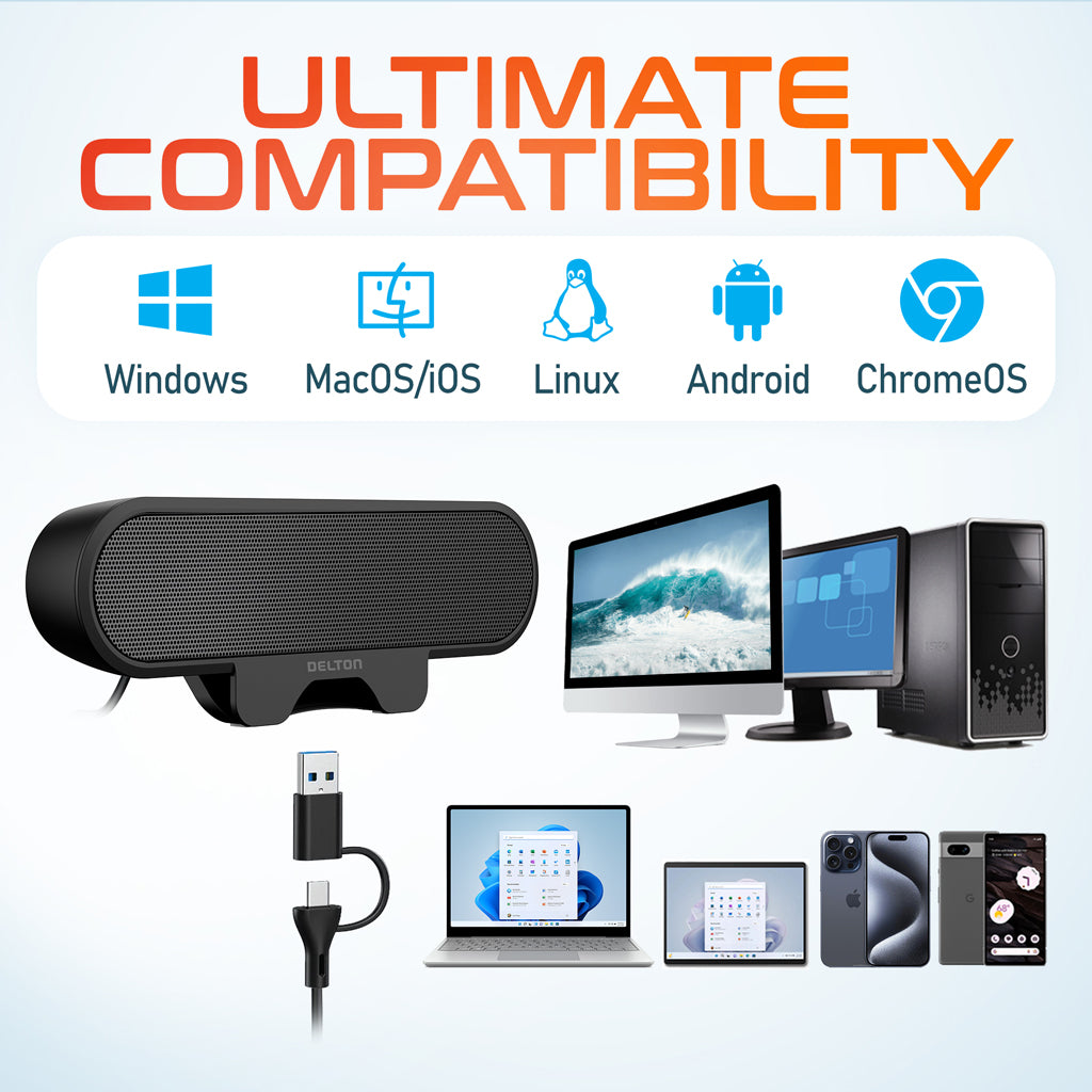 Delton P150 Clip-On USB Computer Speaker