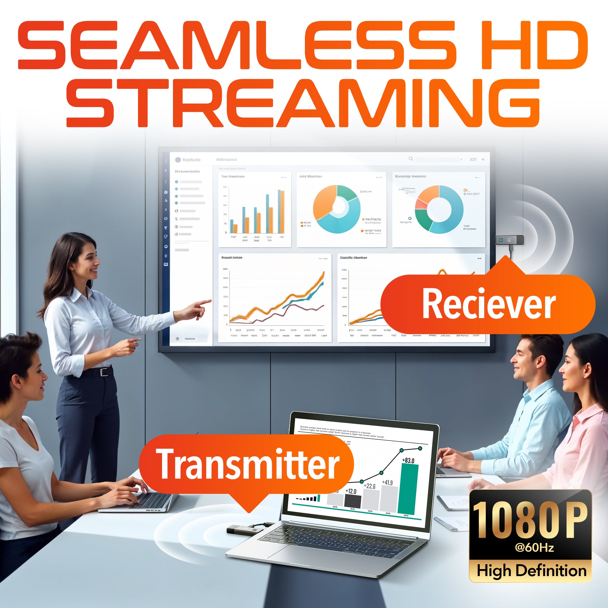 Delton E2 Wireless HDMI Extender Transmitter and Receiver