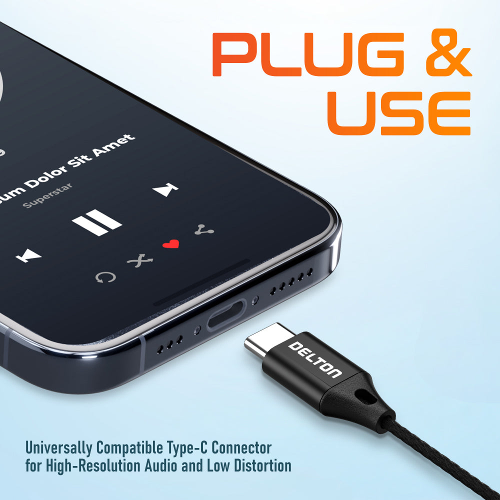 Delton 18EC USB-C Wired Computer Headset/Headphones