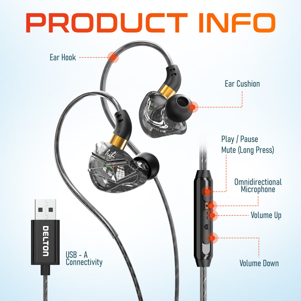 Delton 31E Ergonomic In-Ear USB Computer Headset