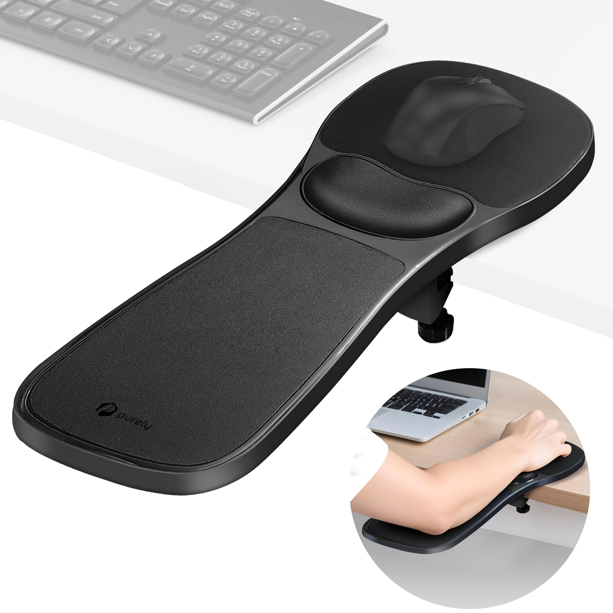 Purely 5920 Ergonomic Arm Rest Mouse Pad for Desk Chair