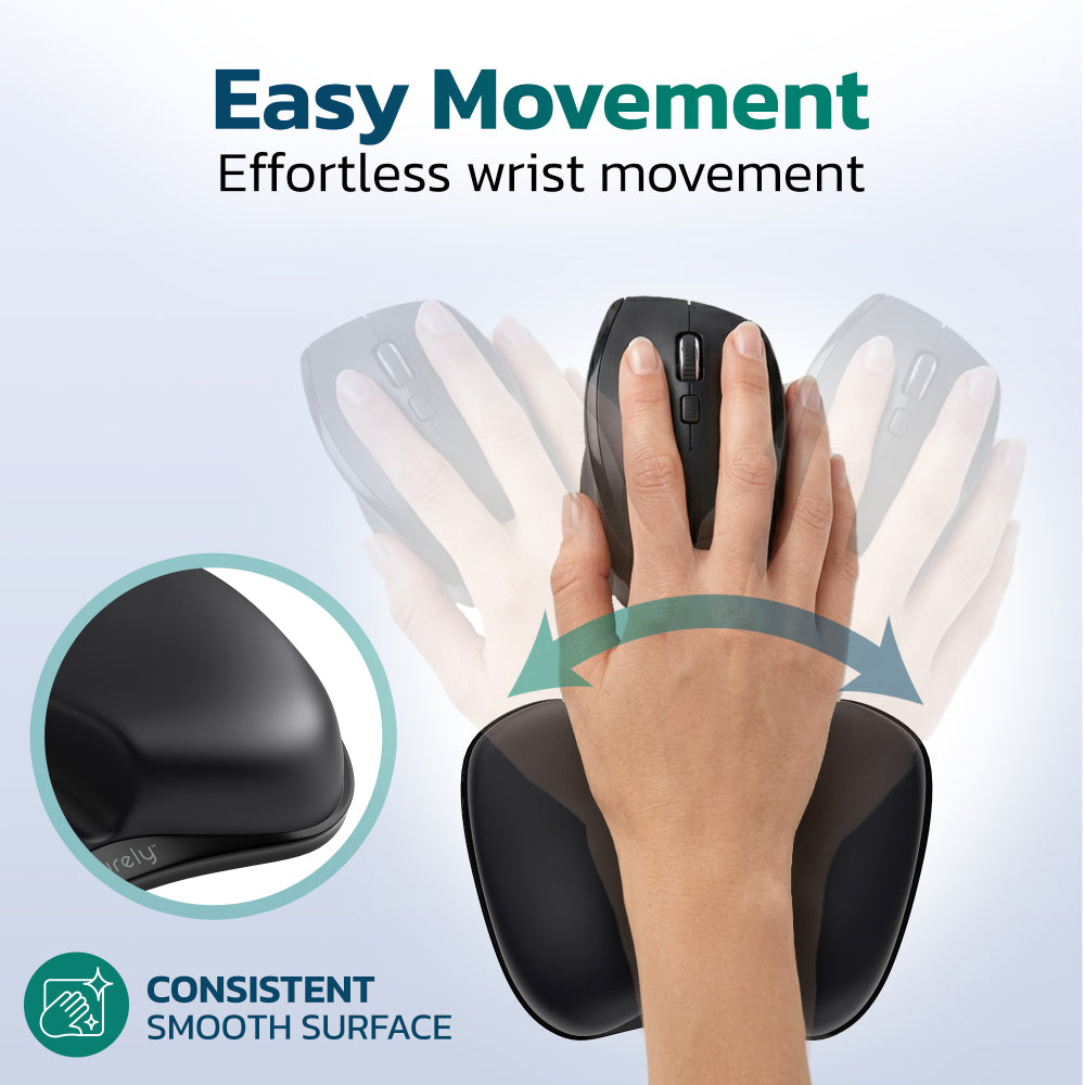 Purely E280 Ergonomic Memory Foam Mouse Wrist Rest, Compact Non-Slip Design