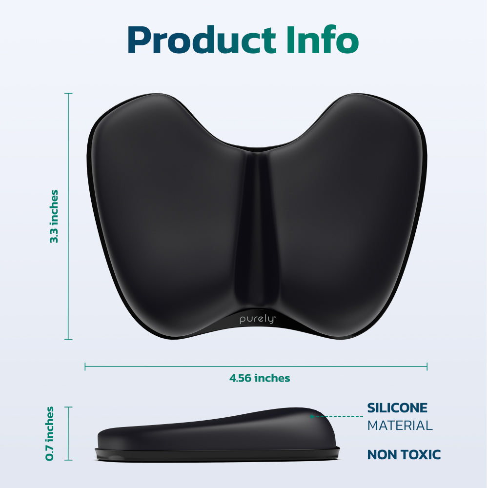 Purely E280 Ergonomic Memory Foam Mouse Wrist Rest, Compact Non-Slip Design