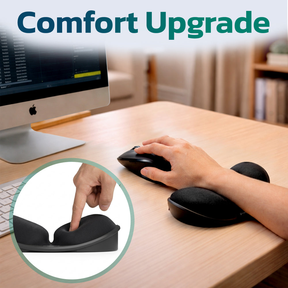Purely E285 Curved Ergonomic Memory Foam Mouse Wrist Rest with Anti-Slip Base