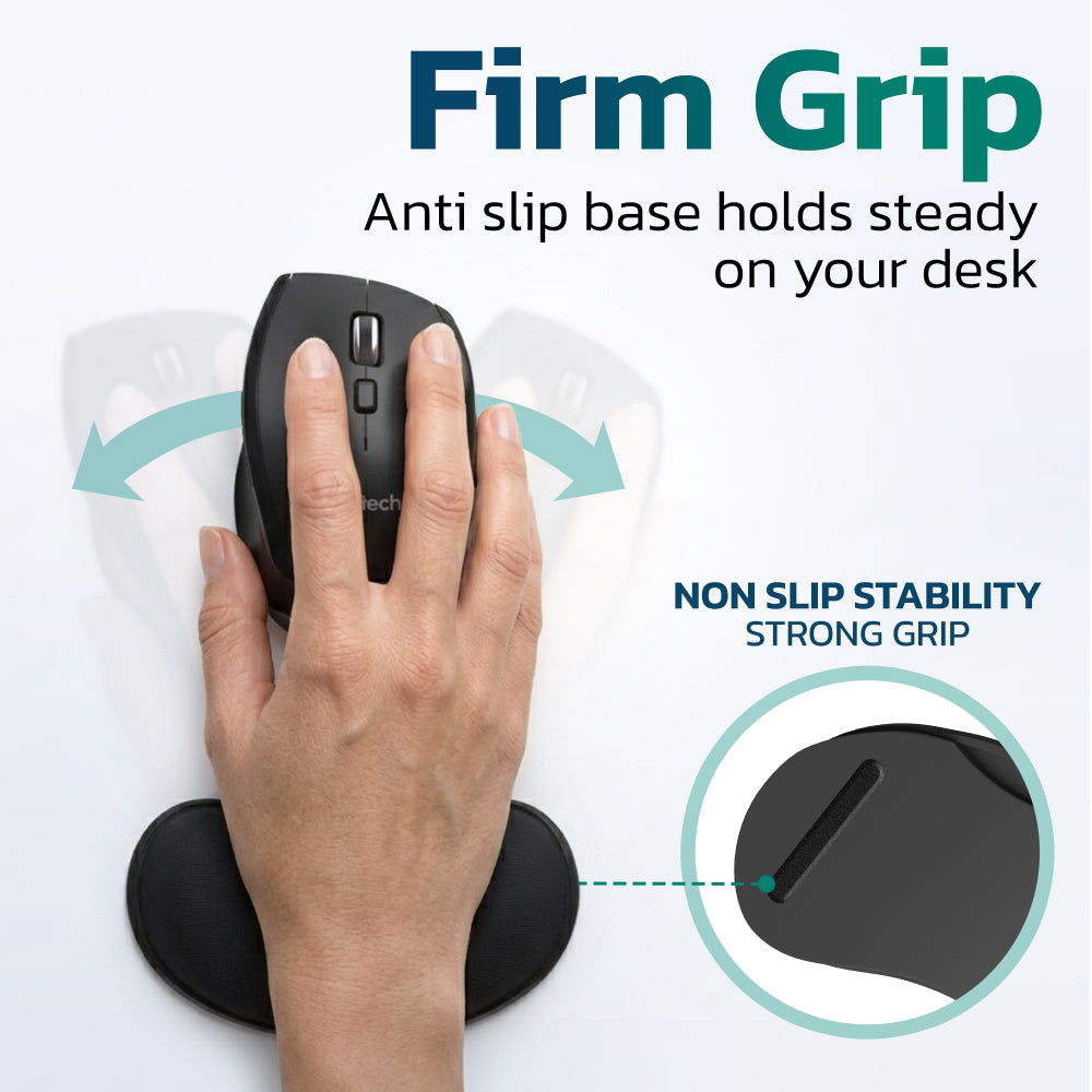 Purely E285 Curved Ergonomic Memory Foam Mouse Wrist Rest with Anti-Slip Base