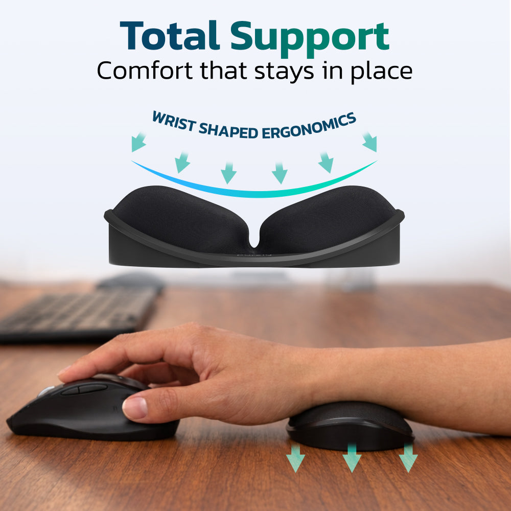 Purely E285 Curved Ergonomic Memory Foam Mouse Wrist Rest with Anti-Slip Base