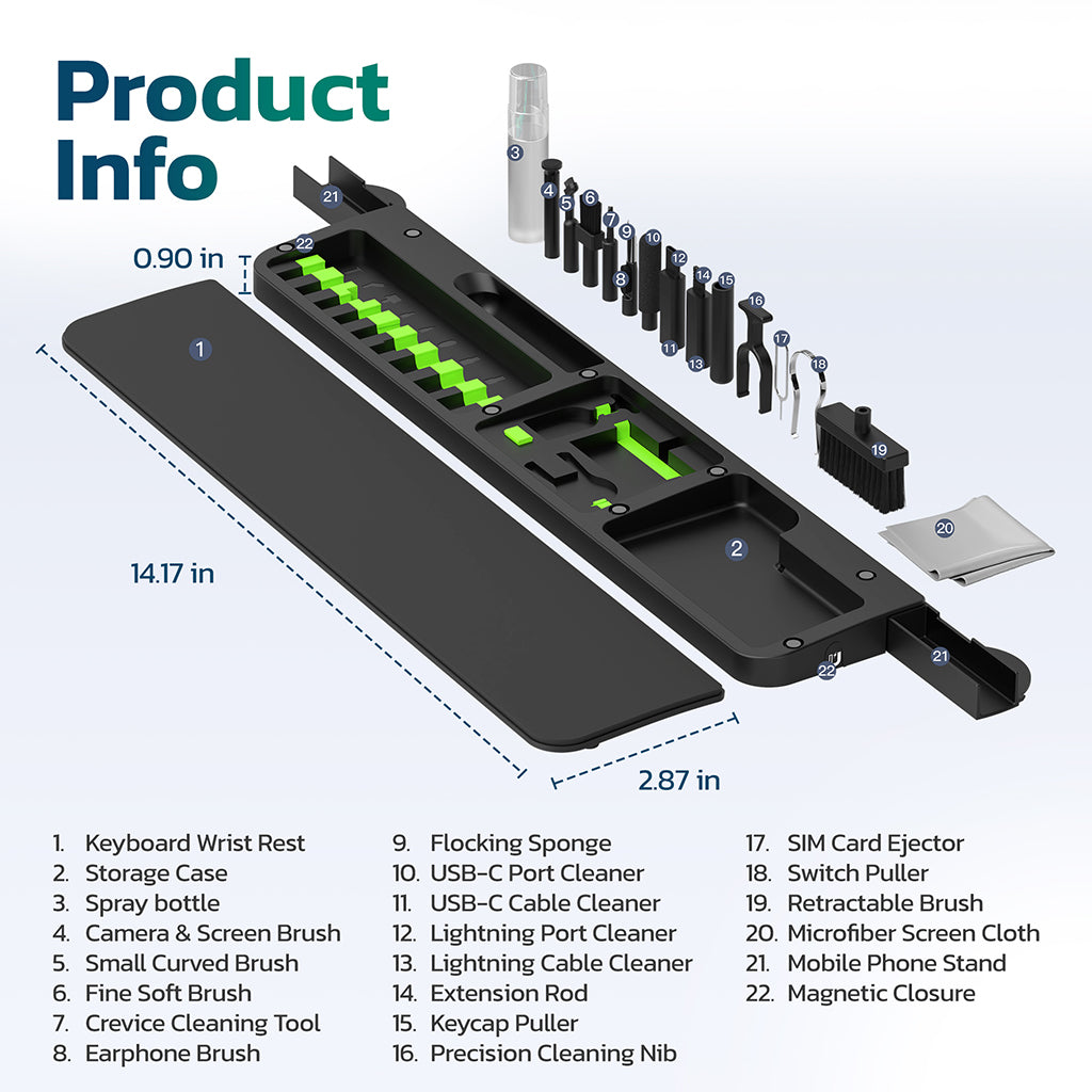 Purely D78 All-in-One Keyboard Cleaning Kit Tray