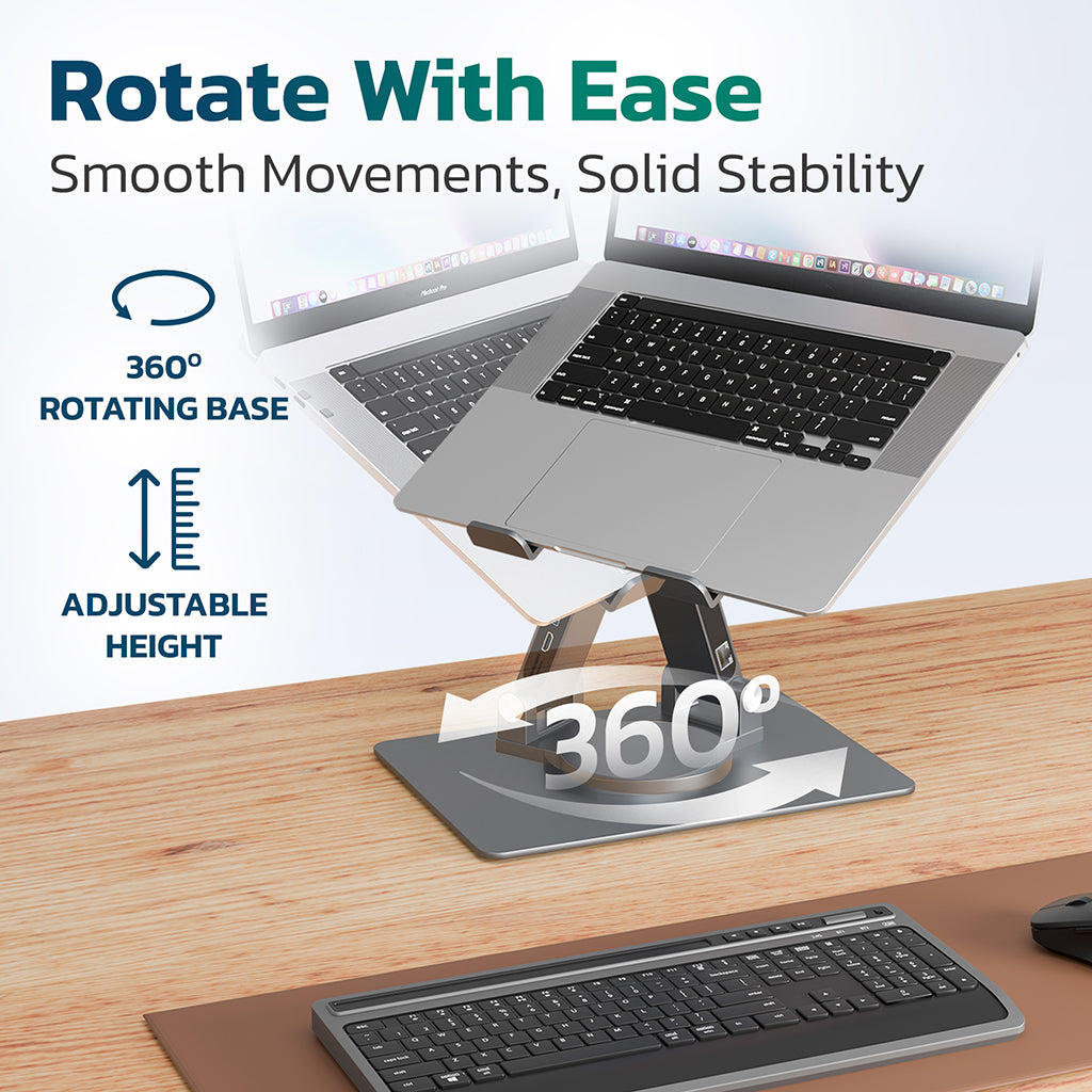 Purely L107 Ergonomic Laptop/ Tablet stand 8-in-1 Docking Station