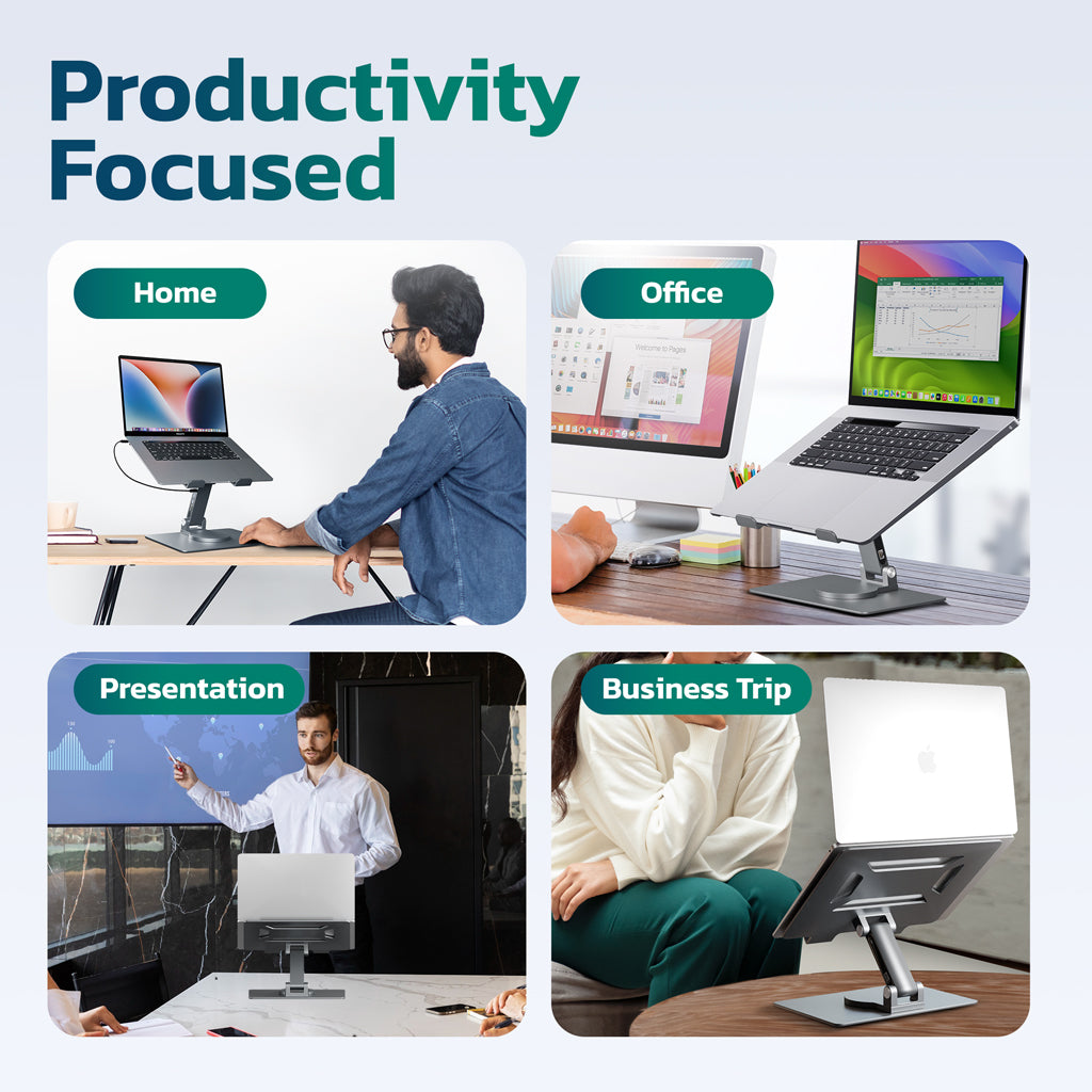 Purely L107 Ergonomic Laptop/ Tablet stand 8-in-1 Docking Station