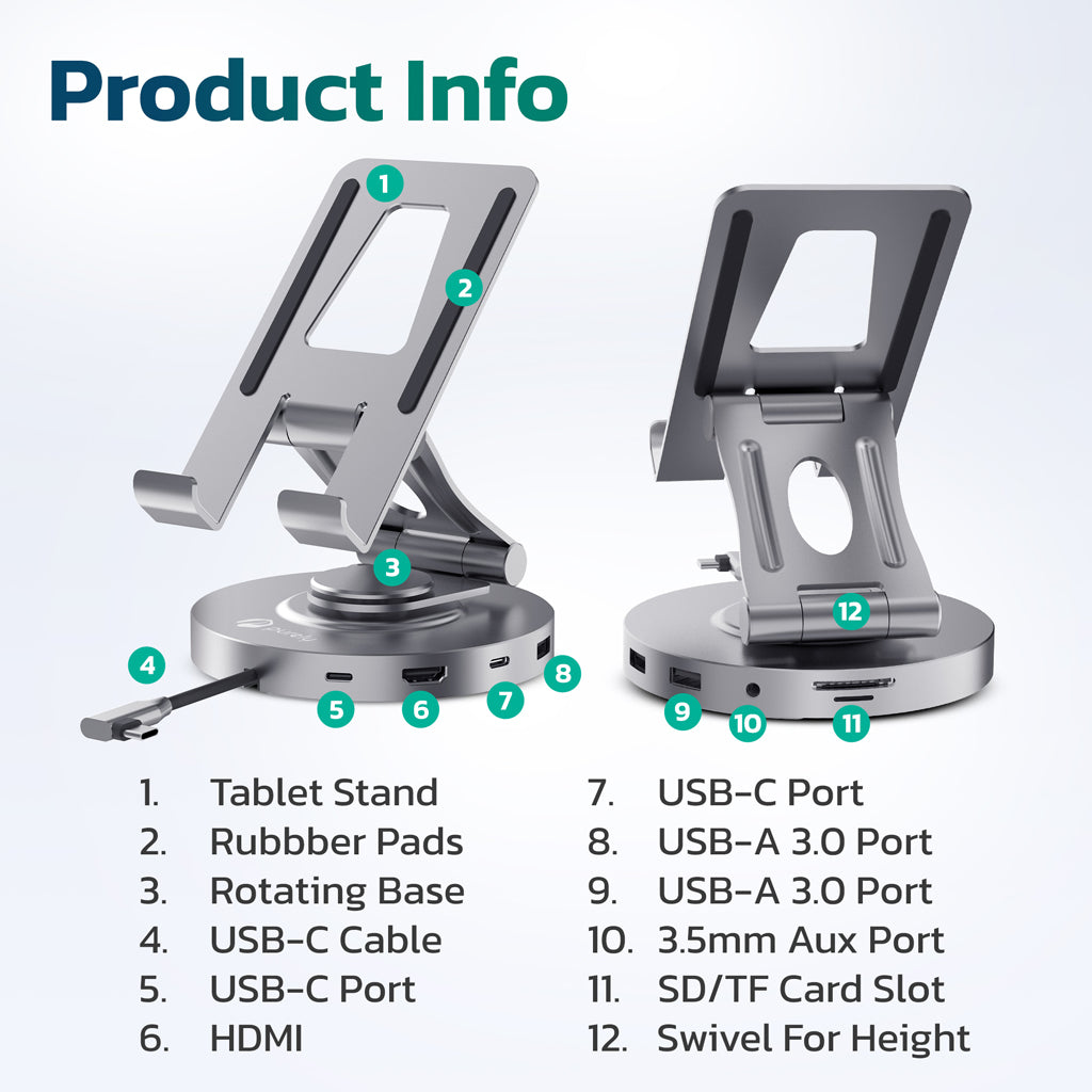 Purely L135 Tablet Docking Station with Stand