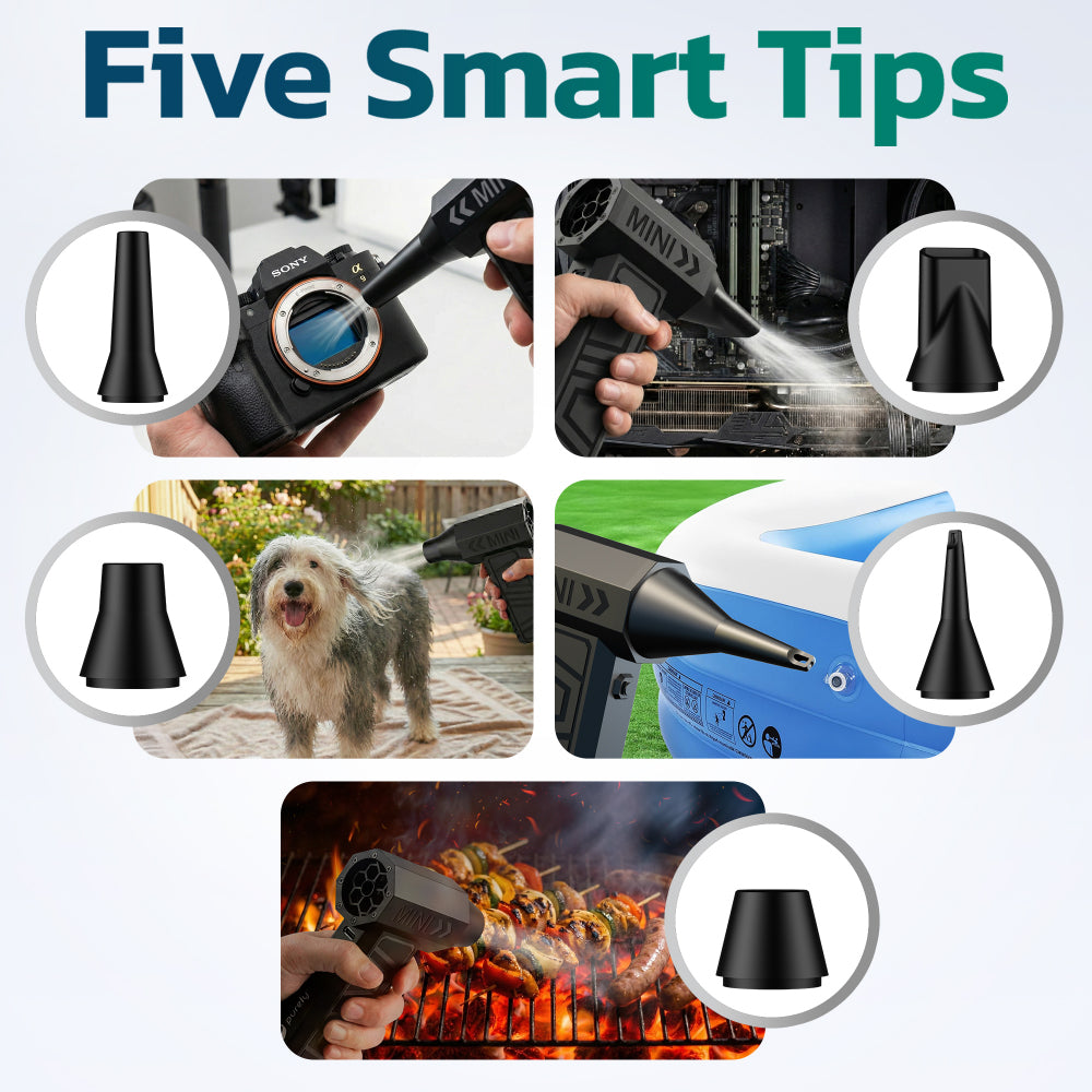 Purely D40 Portable Wireless Air Duster - 105,000 RPM High-Speed Handheld Dust Blower