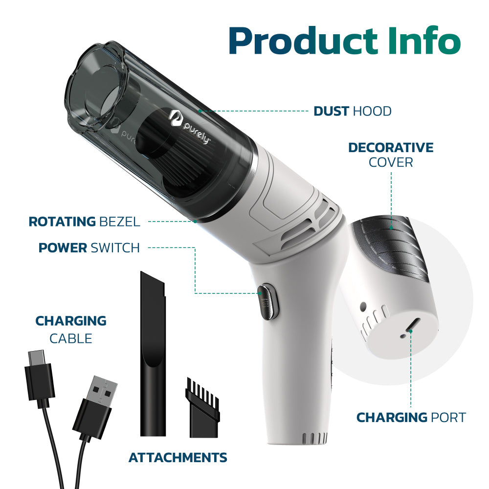 Purely C50 Portable Wireless Vacuum Cleaner Air Duster