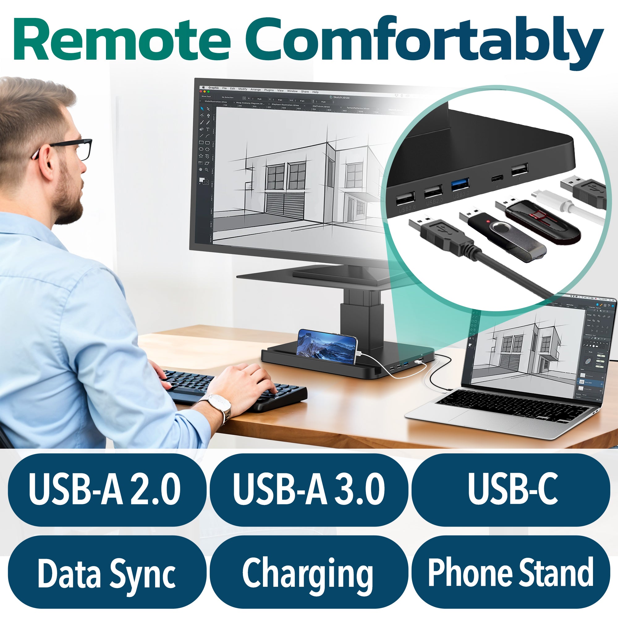 Purely S402 Adjustable Monitor Stand
