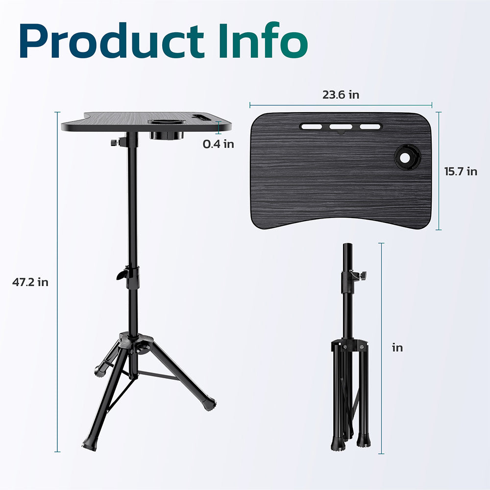 Purely S90 Portable Laptop/Projector Floor Stand Standing Desk Tripod
