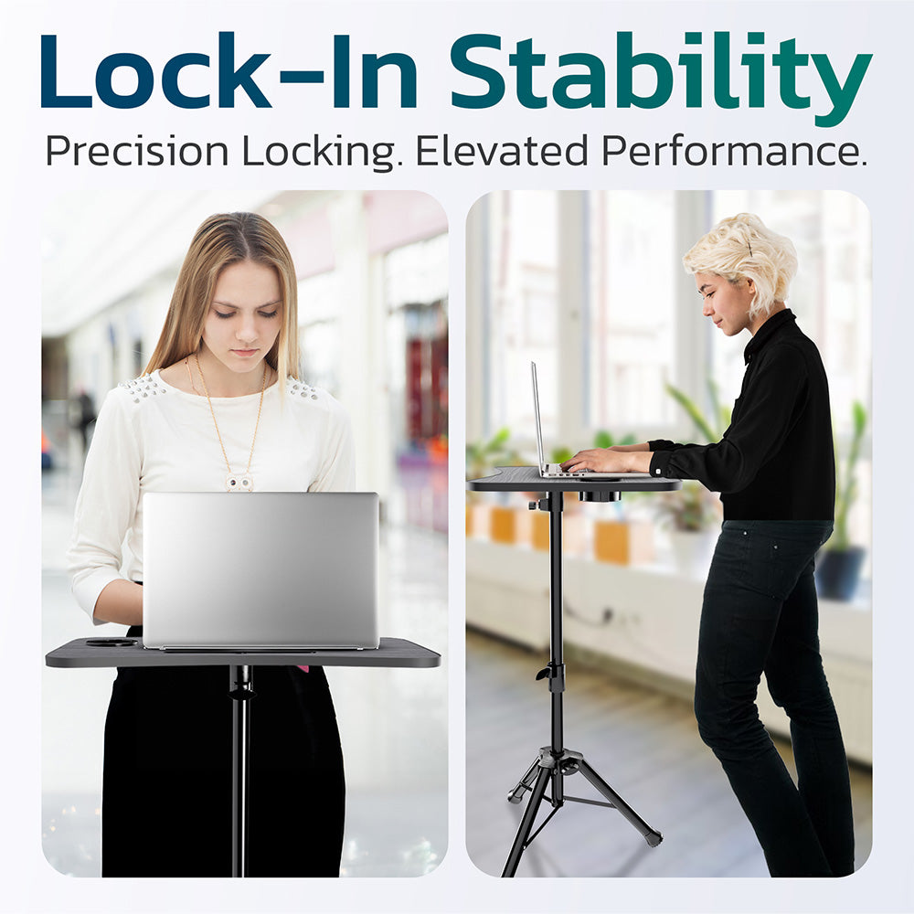 Purely S90 Portable Laptop/Projector Floor Stand Standing Desk Tripod