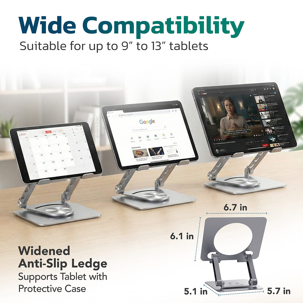 Purely SW60 360-Degree Rotating Base iPad and Tablet Stand and Holder