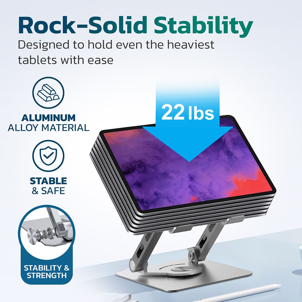 Purely SW60 360-Degree Rotating Base iPad and Tablet Stand and Holder