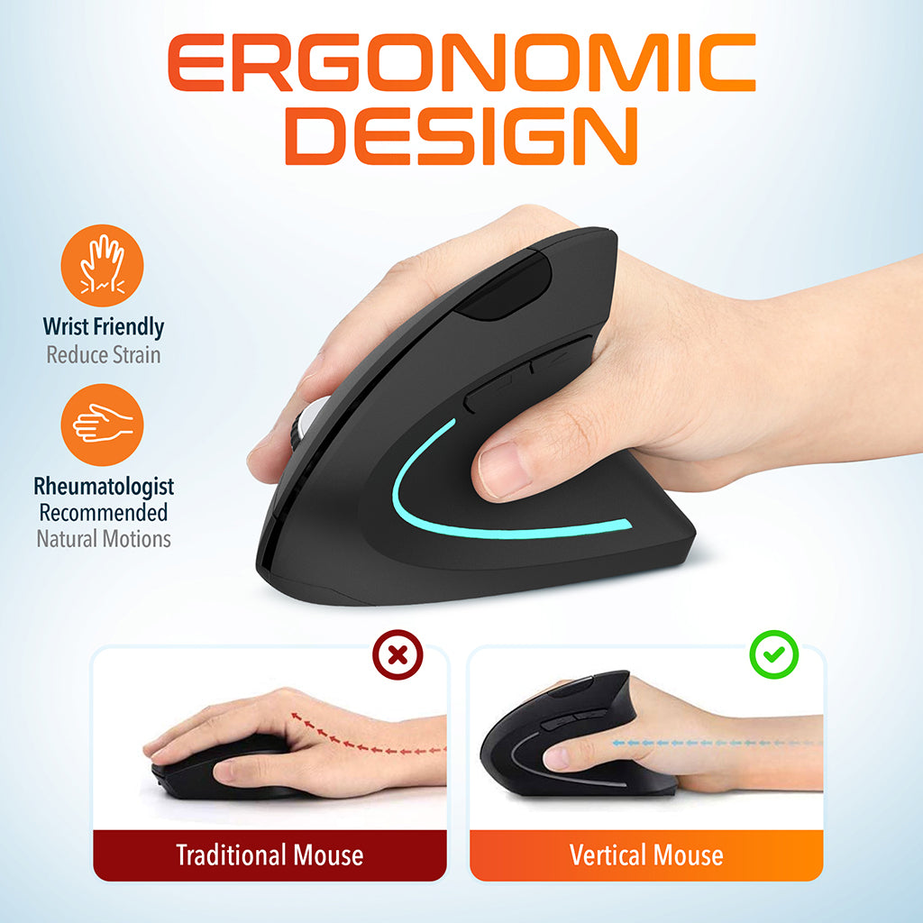 Delton S12 Ergonomic Wireless Battery Mouse