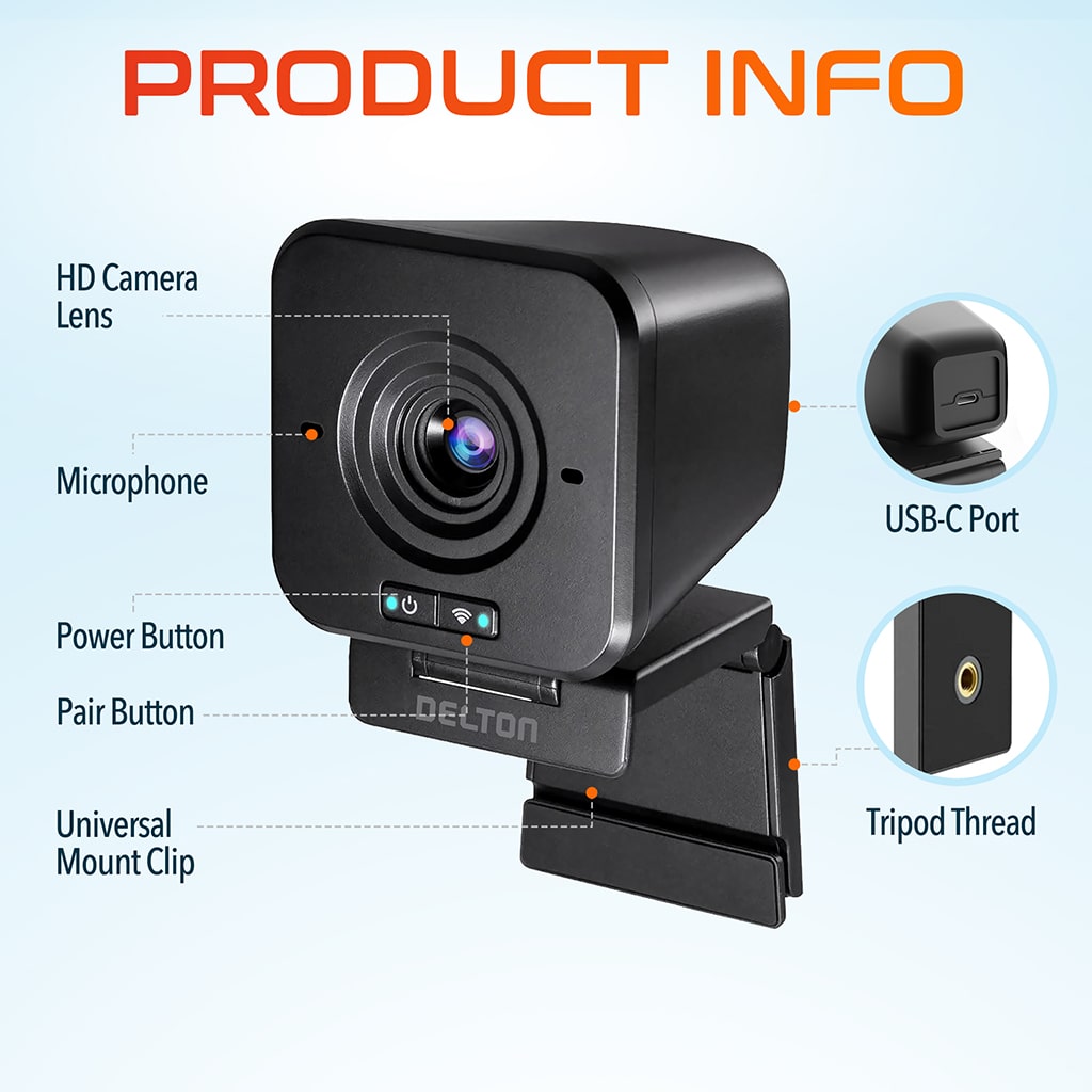 Delton C50 Wireless 1080P Webcam