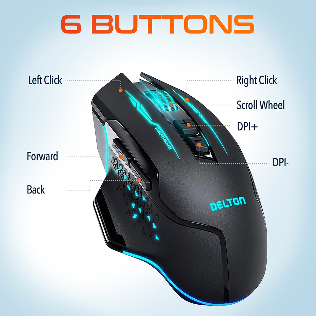 Delton G37 Wireless Rechargeable Gaming Mouse