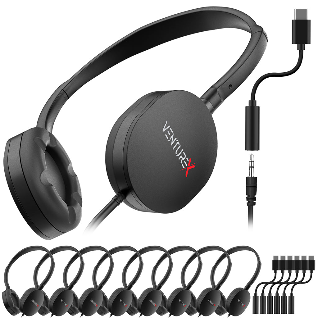 VentureX K22 Kids Learning Computer Headset with 3.5mm Audio Jack